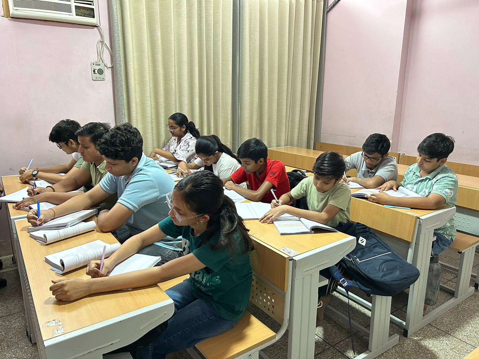 Student studying